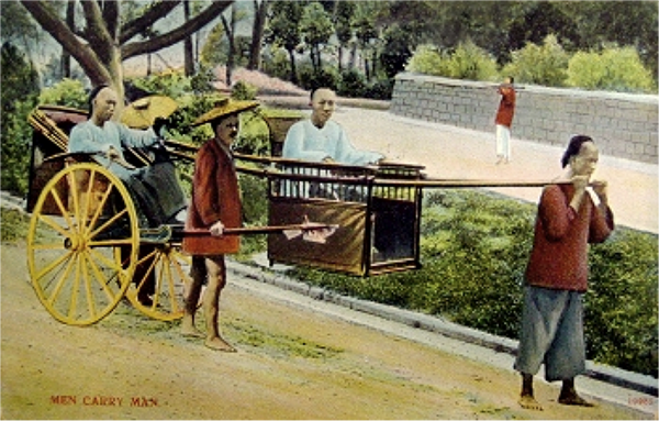 人力車與轎子(1)-約1900年