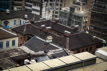 From the air, the former Central Magistracy takes the shape of a homocentric square.