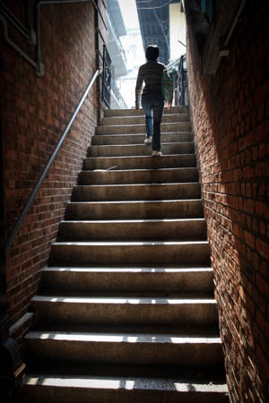 A narrow staircase connects the Magistracy and the Central Police Station