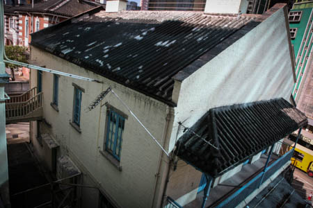 Dormitory Blocks D and C are connected by a hanging bridge