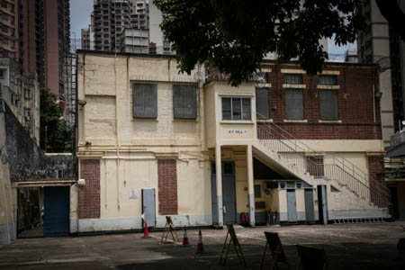 F Hall was rebuilt after the war and later served as the women's prison hall