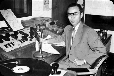 Chung Wai Ming in Radio Hong Kong's studio