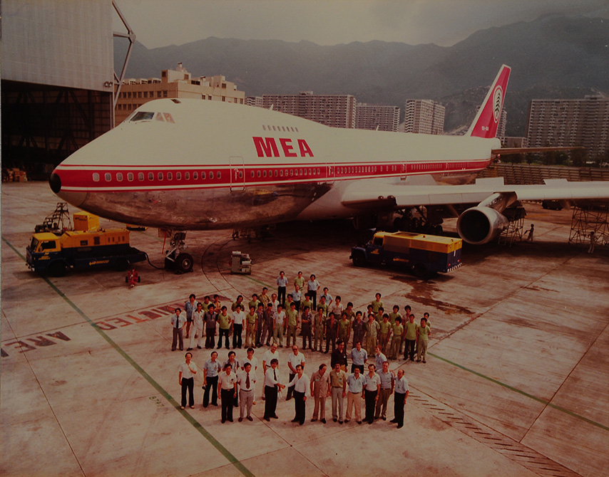 中東一直是港機的其中一個主要客源，八十年代黎巴嫩中東航空的747到港機進行大修。