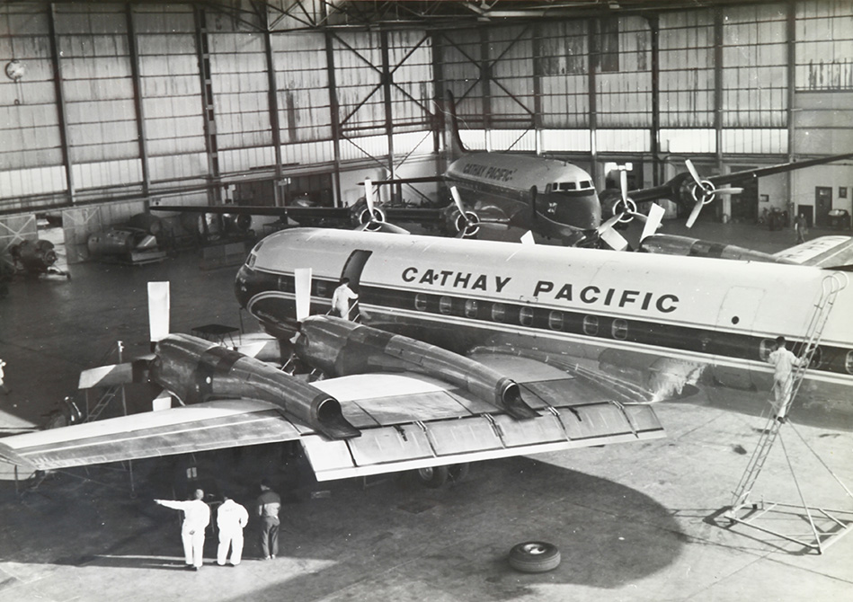 六十年代的國泰「電星機」和DC-6。