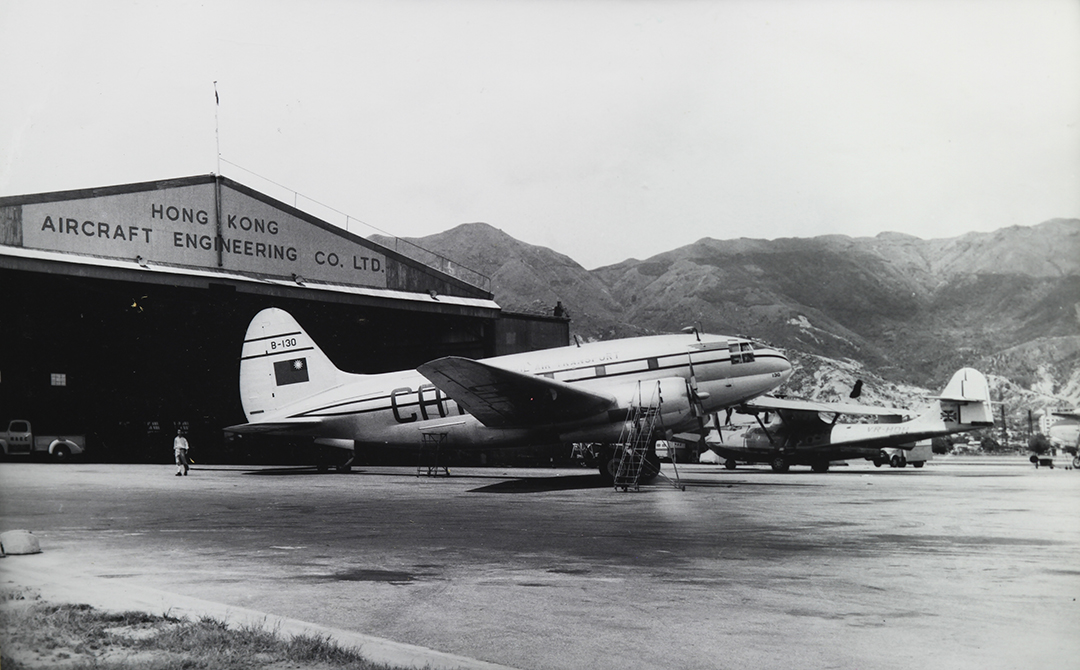 1960年代，陳納德旗下台灣民航空運大隊的C-46客機。