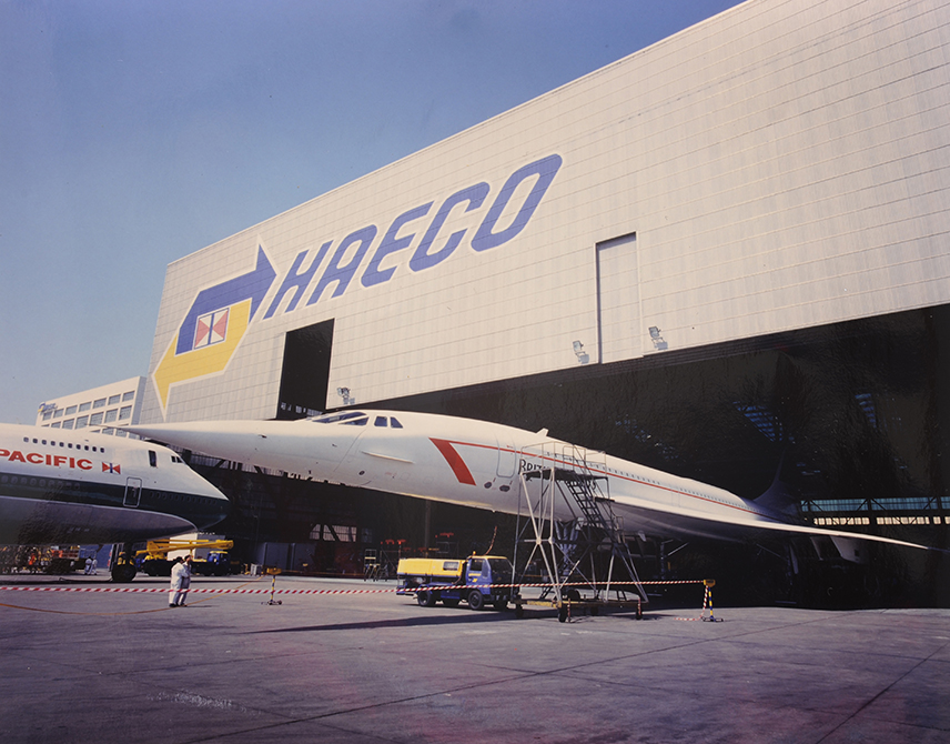八十年代「和諧式」超音速客機到訪港機。