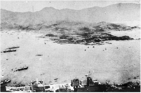 從山頂眺望維多利亞港的景色 - 約1880年