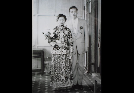 The Lee Foo couple’s wedding photo　