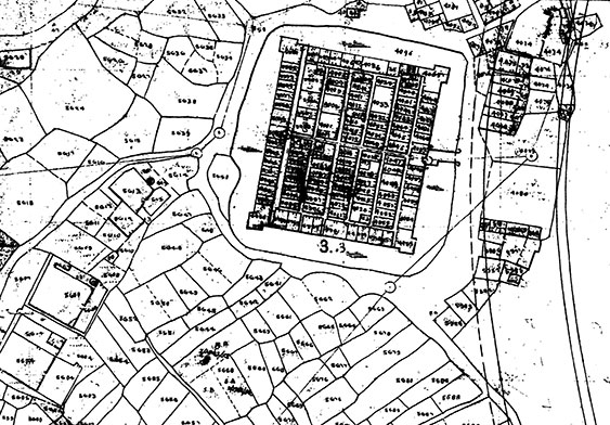 Nga Tsin Wai as it once appeared on a government survey map