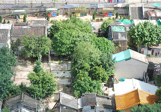 Many  houses in the village were eventually sold and demolished