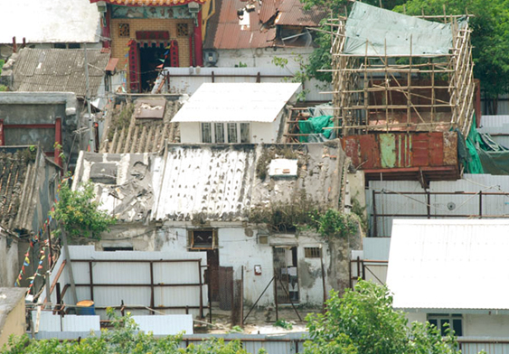 Old and shabby ancestral houses