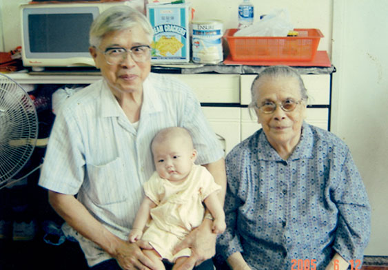 Ng Fat Chuen and his mother