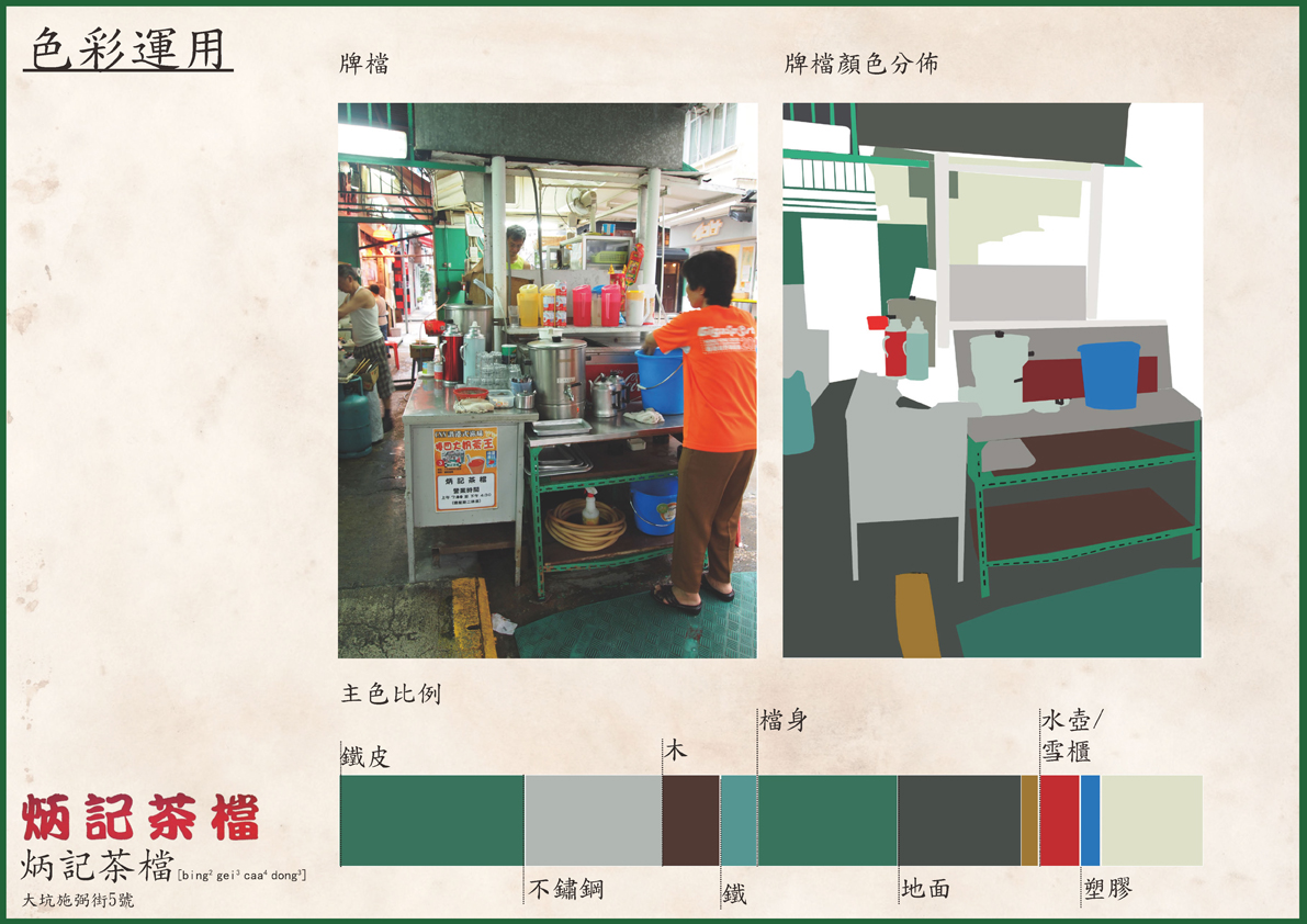 炳記茶檔—色彩運用插圖