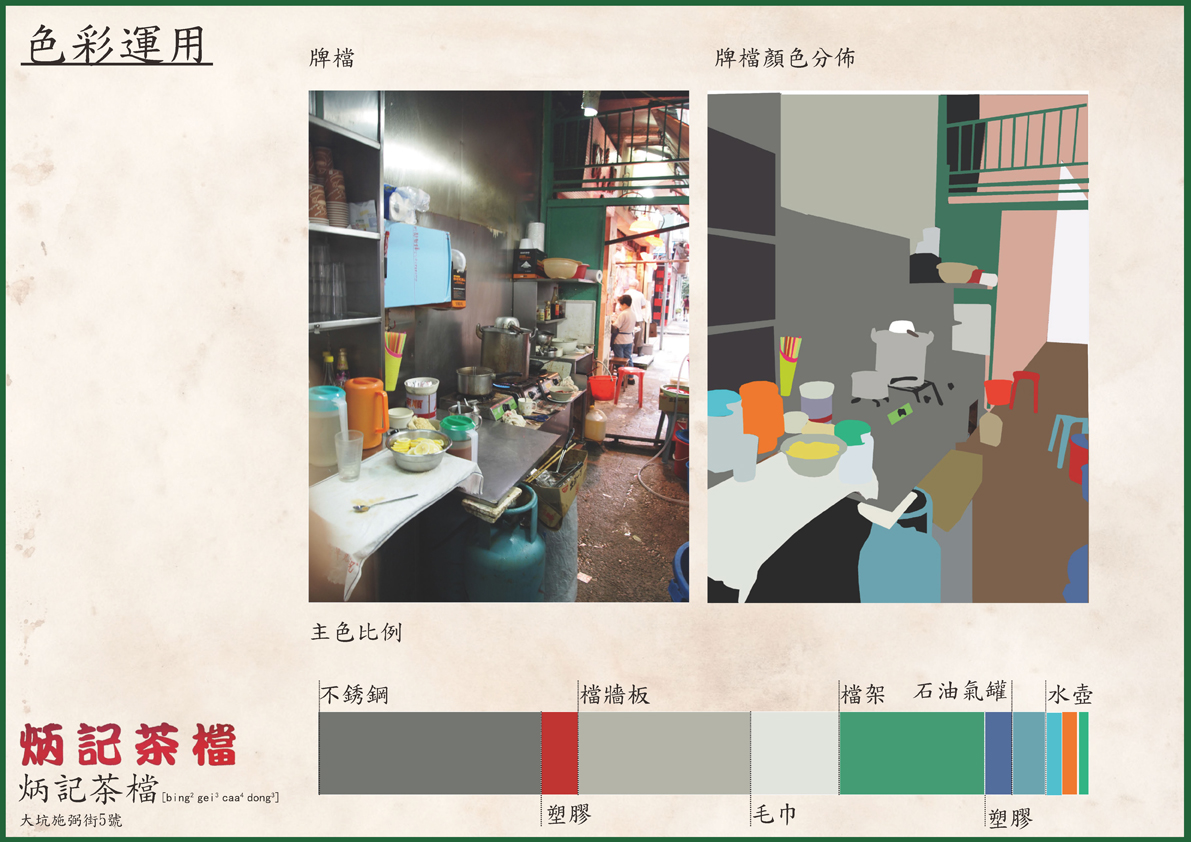 炳記茶檔—色彩運用插圖