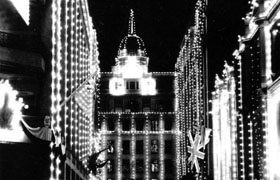 Lantern decorations on Pedder Street