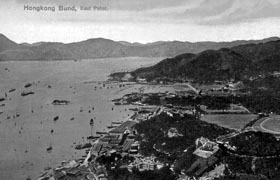 Aerial view of Wanchai and Causeway Bay