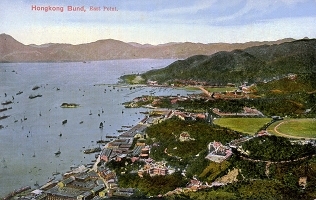 Aerial view of Wanchai and Causeway Bay