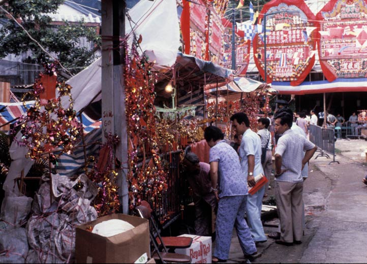 Hawkers sell gifts and  souvenirs