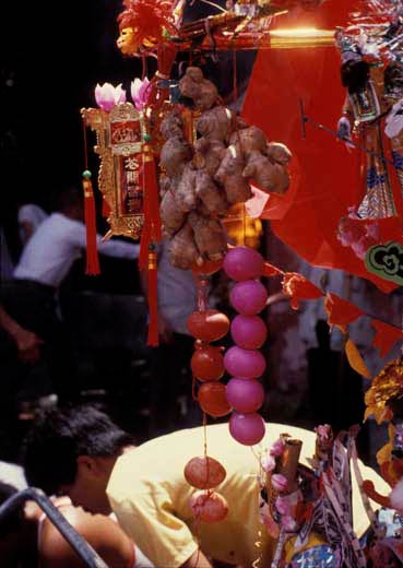 Red-dyed eggs are popular additions to the Cannon